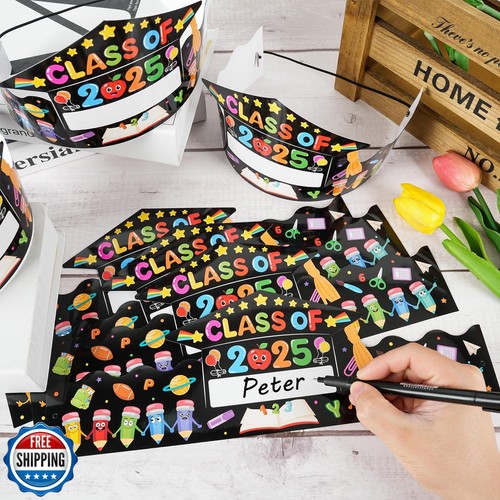 Hedeey 24 Pack Kindergarten Graduation Cap Paper Adjustable Preschool Graduat - Picture 5 of 5