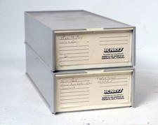 Generic Leica Leitz Zeiss Agfa Rollei Braun 2x Slide Trays and Box 50x Capacity