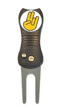 Shocker Hand Sign Emoji Golf Ball Marker  Switchblade Divot Tool Novelty Gift