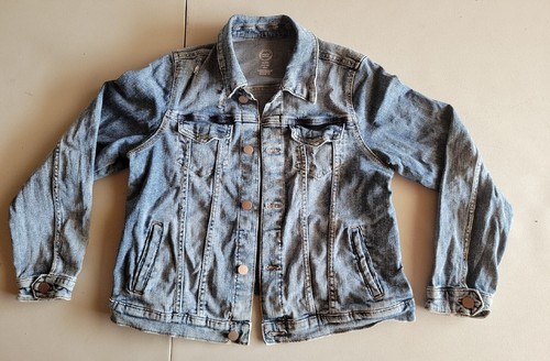 Wonder Nation Girls Blue Distressed Denim Jean Jacket size 14/16 PLUS - Picture 5 of 6