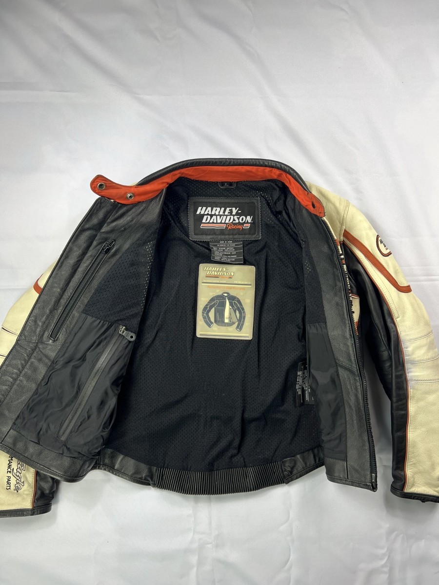 Harley Davidson Women's RACEWAY Screamin' Eagle Leather Jacket L Harley Davidson Women's RACEWAY Screamin' Eagle Leather Jacket L