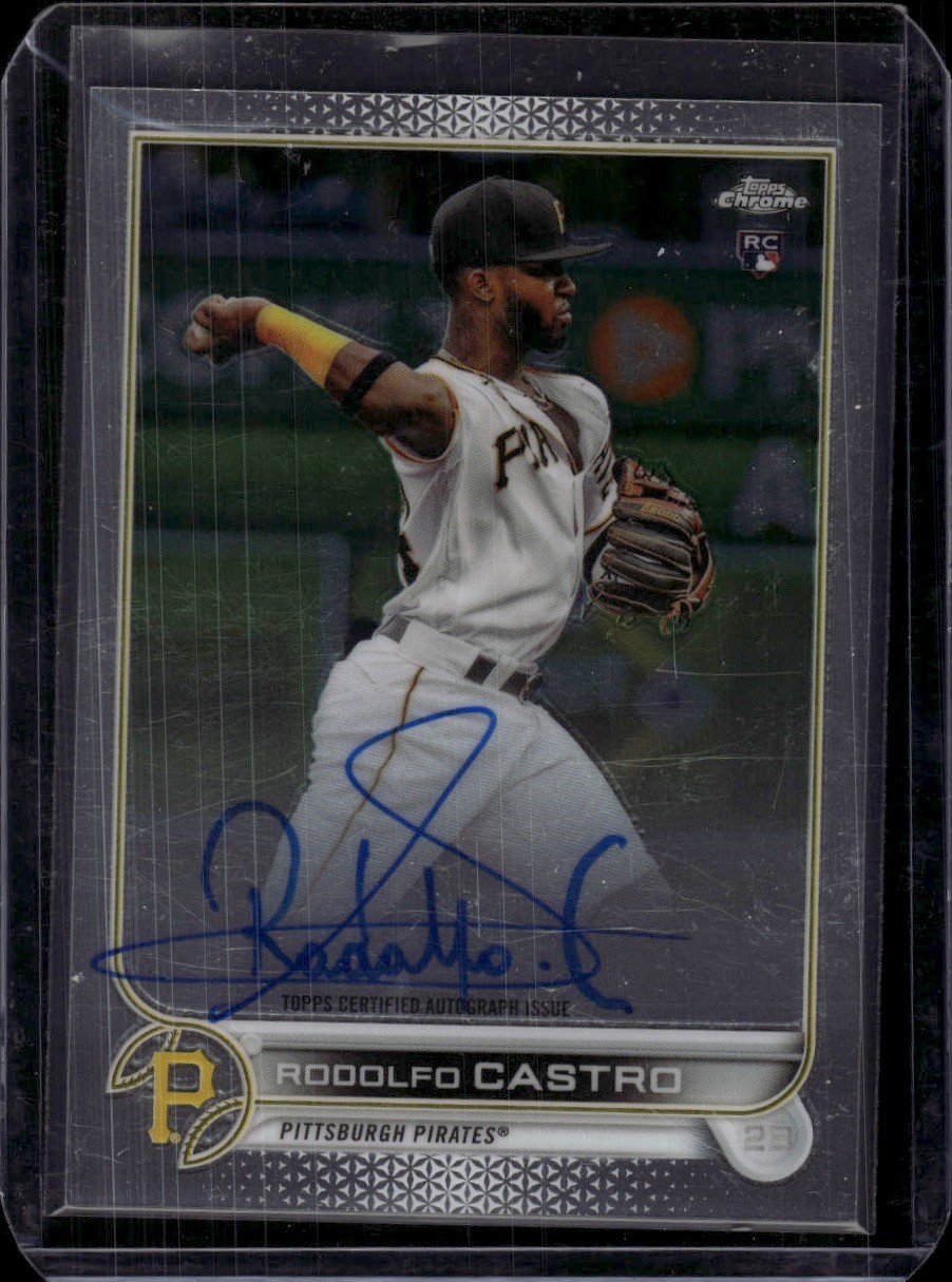 2022 Topps Chrome Rookie Autographs #RA-RC Rodolfo Castro Pirates Auto
