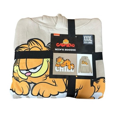 Nickelodeon Garfield Mens XXXL 3X Graphic Print Hoodie Chill Lazy NEW Gift