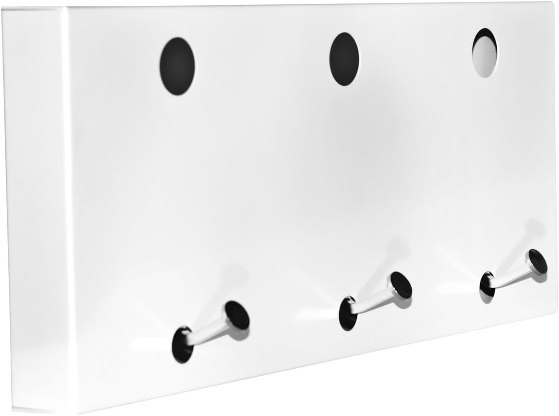 Appendiabiti Parete Design Balvi Bianco - Eccellenza d'Arredo 4 Ganci