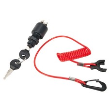 For OMC Ignition Key Switch with Safety Lanyard for Outboard Engine Models
