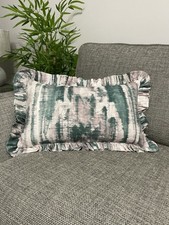 12”x 20” Frilled Cushion Cover, John Lewis ‘Aquaria’Furnishing Fabric, Soft Teal
