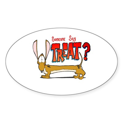 CafePress Doxy Treat Sticker Sticker (Oval) (1352522872)