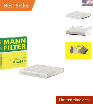Activated Carbon Cabin Air Filter by MANN-FILTER, Easy Install 10''x9.25''
