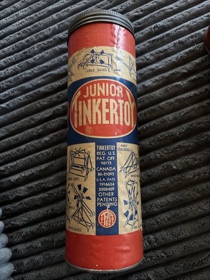 Vintage Junior Tinker Toy 83 Piece Set Complete Copyright 1948 | eBay