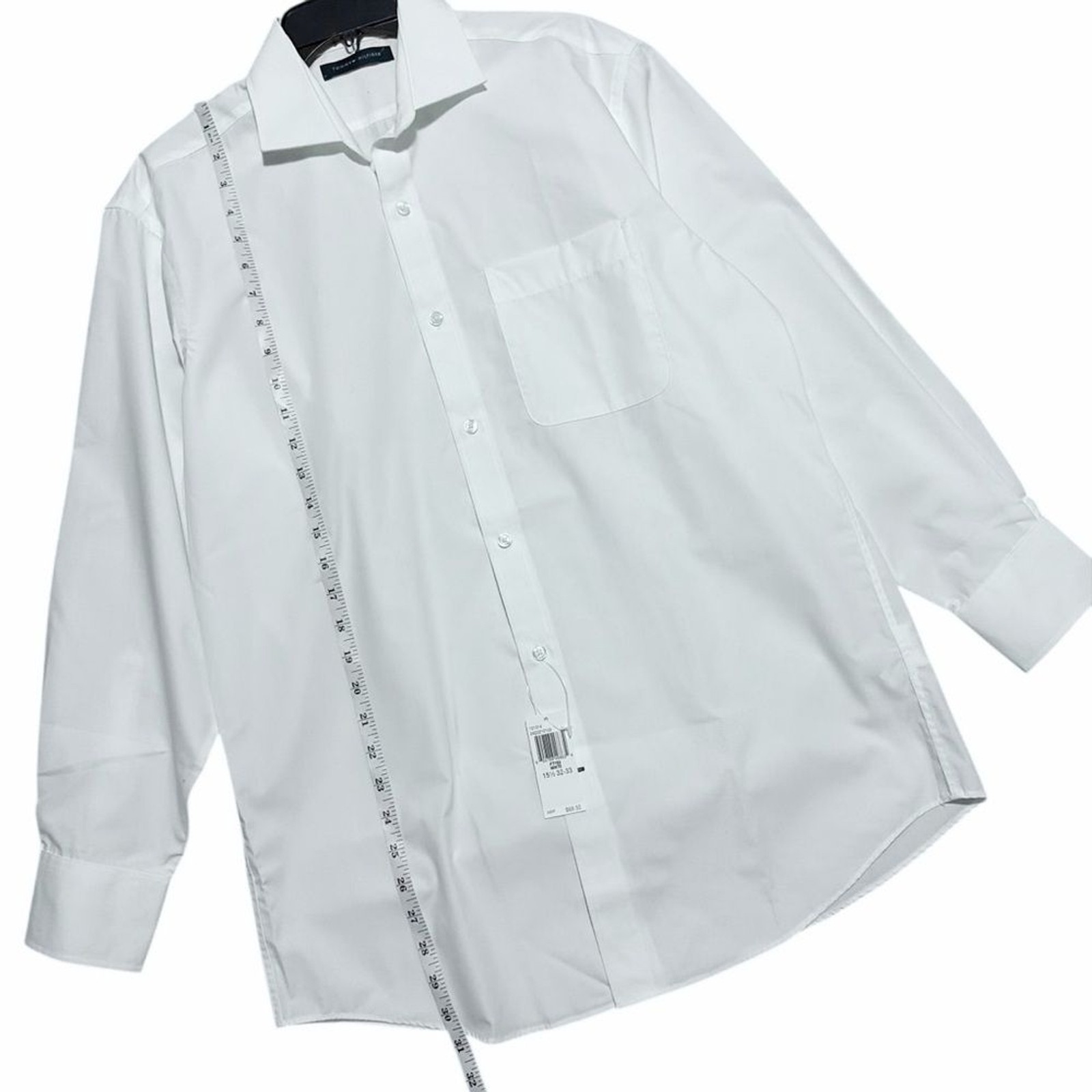 TOMMY HILFIGER NWT White Regular Fit Long Sleeve Button Down Shirt M 15.5 32/33 thumbnail 6