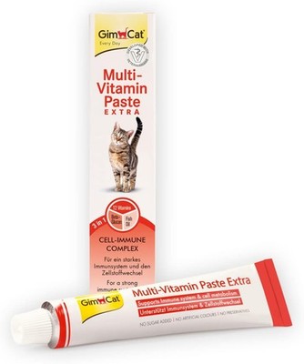 GimCat Multivitamin Paste Katzensnack Fischöl Immunsystem Zellschutz 100g Tube