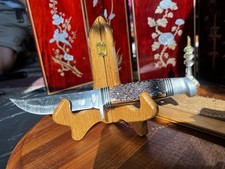 Vintage Western USA Stainless Steel Split Tang S-666 Jigged Derlin Not OG Sheath