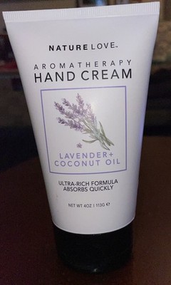 Nature Love Aromatherapy Hand Cream Lavender & Coconut Oil 4 oz /113g