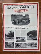 1923 Advertising Flyer Opens to Poster Size ~ MCCORMICK-DEERING TRACTRACTOR T-20