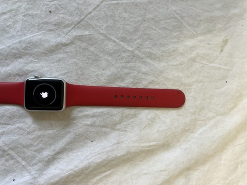 Apple Watch Sport 1st Gen Series 7000 Smartwatch Red Strap 38mm Aluminum Case - Picture 6 of 7