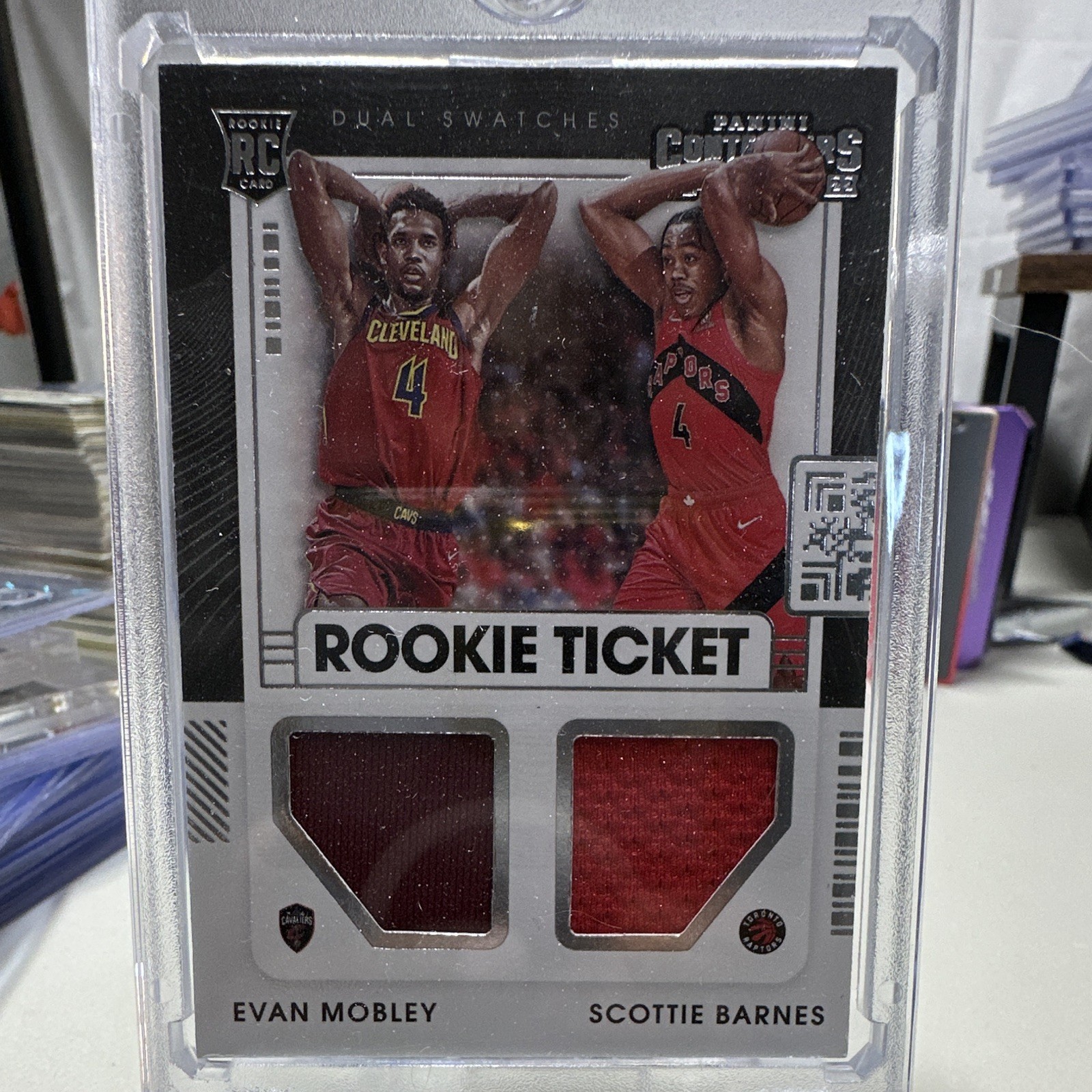 Panini Contenders Rookie Ticket Dual Swatches Mobley/Barnes RT2-MBA RC MEM