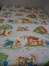 Disney Classic Winnie the Pooh FULL Sheet Set VINTAGE 2 Piece USA Fitted Flat