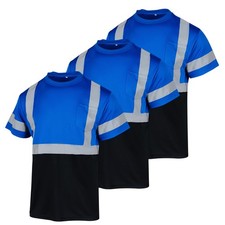 3 Pack Safety Reflective High Visibility Shirt for Men ANSI Class 2 Hi Vis Co...