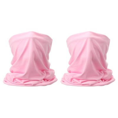 2pcs Summer Neck Gaiter Unisex Sun Protection Face Mask, Pink