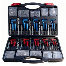 CXPRO 314Pcs Thread M5,M6,M8,M10,M12,1/4",5/16",3/8",7/16",and 1/2", Red Blue 
