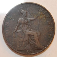 1897 Great Britain  Penny Lot 109