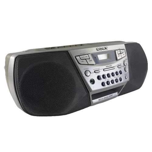 100% Working Sony CFD-S22 CD AM/FM Radio Cassette Mega Bass Boombox - Vintage