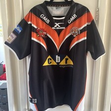 CASTLEFORD TIGERS RUGBY LEAGUE SHIRT XBLADES 2017/18 SIZE XXL