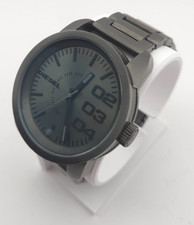 Vintage Diesel Men's Grey Dial Gunmetal Stainless Steel Watch DZ1558 Good Cond.