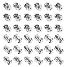 36 Pcs M3*5 Mini Round Knobs, 9mm Small Drawer Pulls, Silver