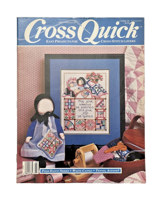 Cross Quick Magazine Vintage Feb/Mar 1989 Cross Stitch Easy Project