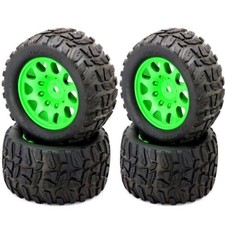 Powerhobby Raptor Xl Belted Tires Viper Wheels 4 Arrma Kraton Outcast 8s Green
