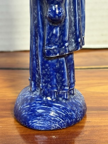 Vintage Konvolut 16 blau glasierte Keramik Weihnachtsmänner aus aller Welt - Bild 19 von 19