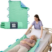 Washable Positioning Bed Pad with 8 Reinforced Handles,Leakproof, Reusable In...