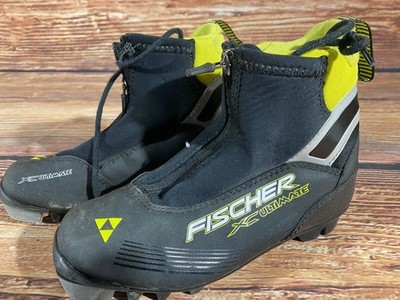 Fischer Ultimate Kids Cross Country Ski Boots Size EU35 US3.5 NNN F-489