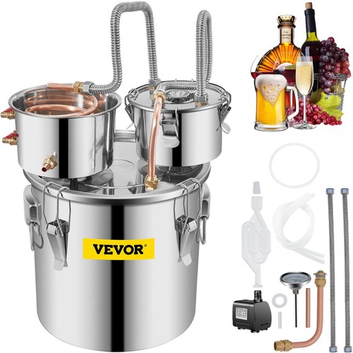 8Gal Stainless Steel Double Keg Moonshine Still & Brewing Equipment