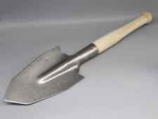 100% Titanium Lightweight Thick Ti Shovel w/ Wooden Handle Sharpened 22" Pointed