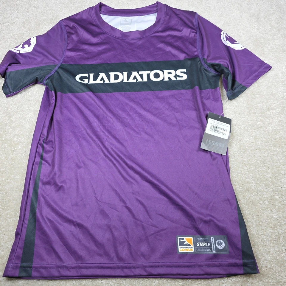 Camiseta Staple Kids L Roxa Gráfica Overwatch Liga Los Angeles Gladiators Nova Com Etiqueta - Imagem 2 de 4