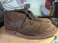 Johnston & Murphy Gregory Chukka Boot Shoe Men's 10 Brown Leather Lace Up Vibram