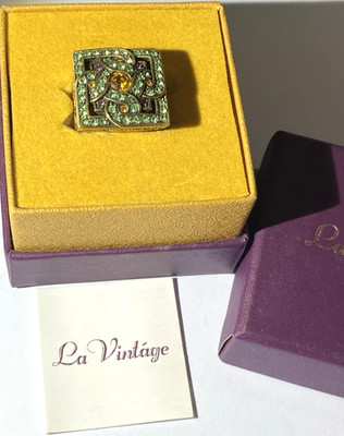 La Vintage signierter Ring in Box Gr. N/O atemberaubend