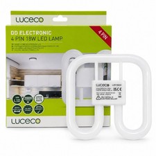 Luceco 18W LED DD 4 Pin Lamp Light GR10q 4000K 2000lm 200mm x 187mm L2D18E40