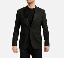 HUGO Hugo Boss C-JeffS Wool Tuxedo Style Blazer sz US 46 R color Black NWOT