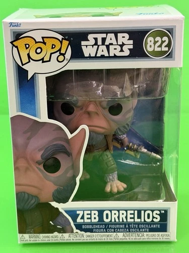 Funko Pop! Star Wars The Mandalorian And Grogu #822 Zeb Orrelios Bobblehead New!