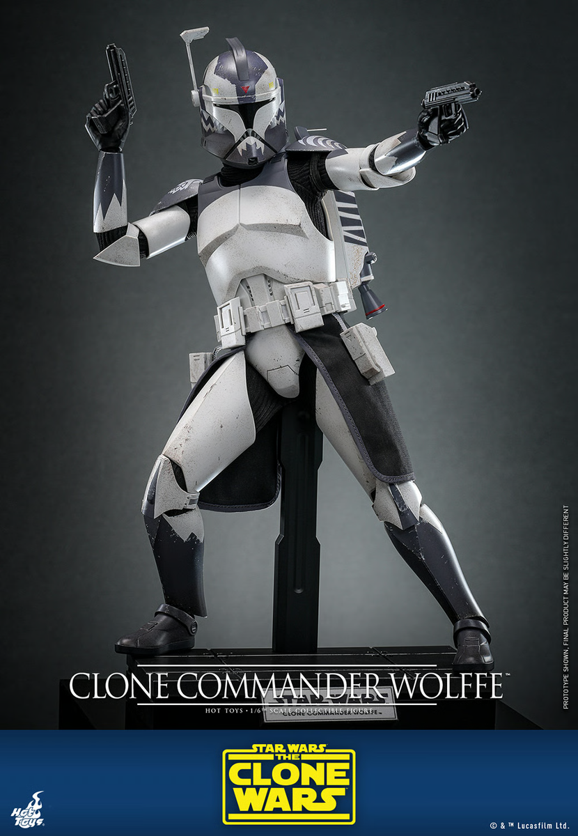 1/6 Star Wars Clone Wars Clone Commander Wolffe Figure Hot Toys