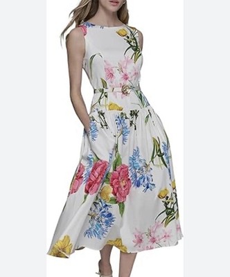 karl lagerfeld Paris dress 10 Midi Floral Multicolor Summer/tropical $179