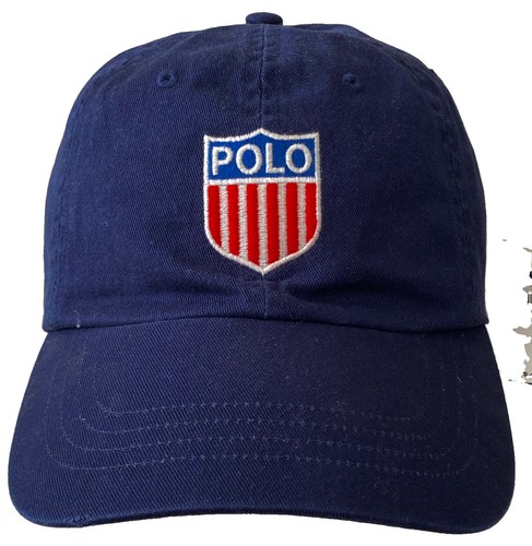 NEW 2019 RALPH LAUREN POLO STADIUM SHIELD FLAG ADJUSTIBLE SLIDE HAT NWT!