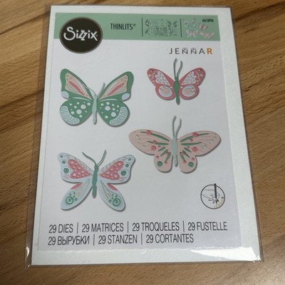 Sizzix Thinlits 665896 Layered Butterflies 29 Dies by Jenna R Papercraft Set