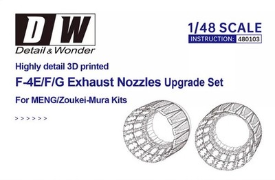 DETAIL& WONDER 480103 3D printed F-4E/F/G Exhaust Nozzles For MENG/Zoukei-Mura