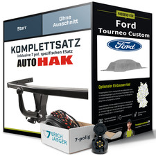 Für FORD Tourneo Custom V362 , F3 Anhängerkupplung starr +eSatz 7pol 16- Set NEU
