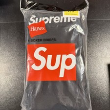 Supreme Boxer Briefs Size Large Black 4 Pack 