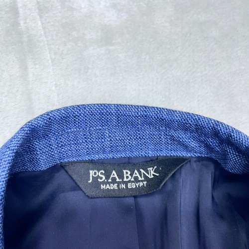 Jos. A. Bank Traveler Blue Wool Blazer Mens 46 Short Sport Coat Preppy Career - Picture 4 of 8